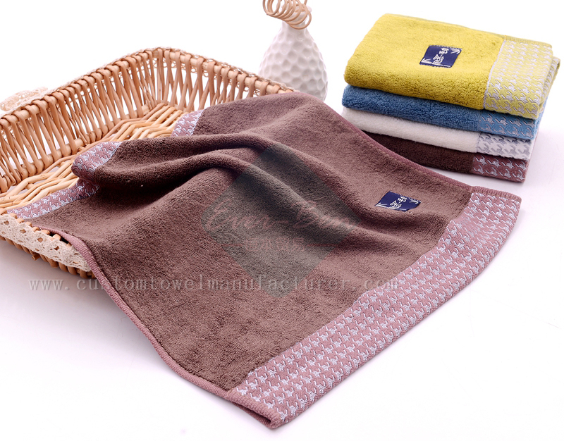 China Bulk Custom velcro towels wholesale Coffee Bamboo Home Promotional Towels exporter